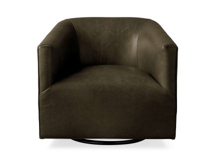 Ellison Leather Plinth Swivel Chair
